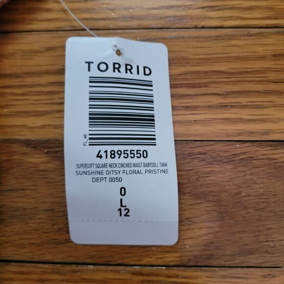 NWT TORRID | Cinched Waist Babydoll Tank Top Super Soft Knit | Sz. 0/L/12 - Picture 6 of 9